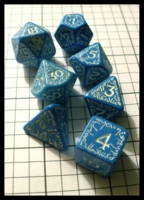 Dice : Dice - Dice Sets - Q Workshop Elven Light Blue and White - Q Prize Jan 2010